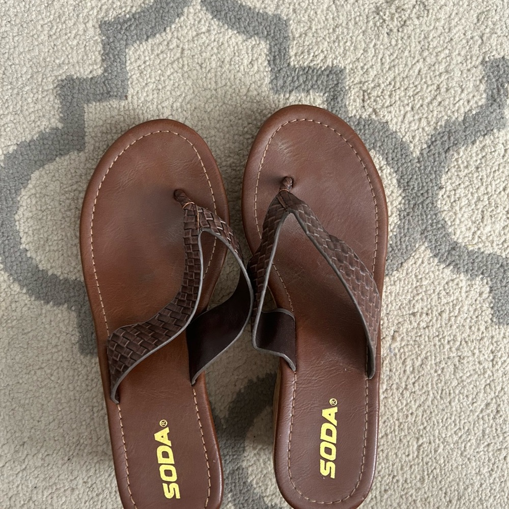 Wedge sandals, size 8